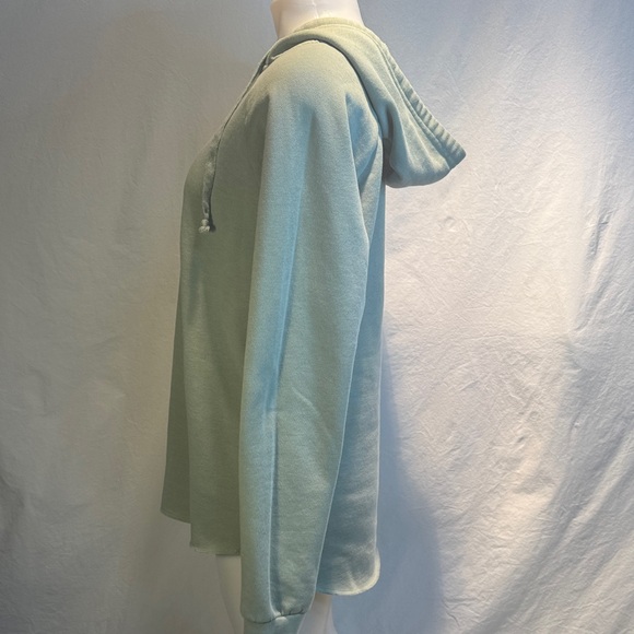 Women's Light Green Hoodie Sweatshirt - Picture 3 of 10